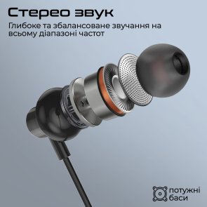 Гарнітура Promate Silken-c Black (6959144064109)