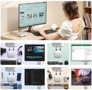 Фото: Персональний комп'ютер GEEKOM A6 Mini PC (GMA6R76800H-321T-EU) - AMD Ryzen 7 6800H / 32 ГБ DDR5 / PCI-E SSD 1 ТБ / AMD / Radeon 680M, UMA / 120 Вт № 5 | KTC