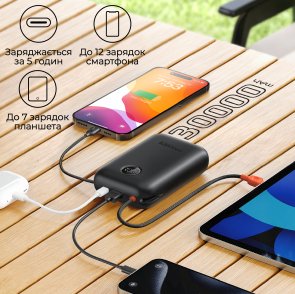 Батарея універсальна 30000mAh Promate powerpod-30.black