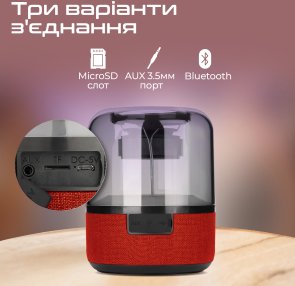 Портативна колонка Promate Glitz-l Red (6959144062334)