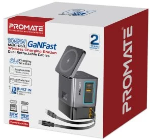 Фото: Бездротова зарядна станція Promate PowerSync-105 Black (6959144067926) № 2 | KTC