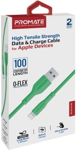 Кабель Promate xCord-Ai 2A AM / Lightning 1m Green (6959144061658)
