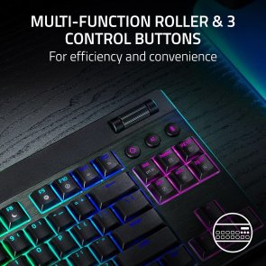 Клавіатура Razer BlackWidow V4 Low-Profile TKL HyperSpeed Green Switch WL/BT/USB (RZ03-05450500-R3M1)