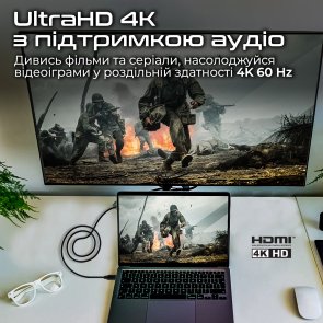 Кабель зєднувальний HDMI-HDMI v.2.0 Promate prolink4k60-10m