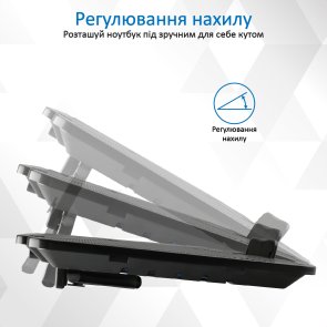 Підставка для ноутбука Promate Airbase-1 Black (6959144031989)