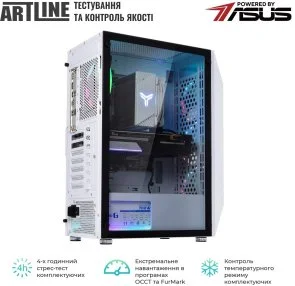 Фото: Персональний комп'ютер ARTLINE Gaming X46WHITE (X46Whitev41) - AMD Ryzen 5 5600X / 32 ГБ DDR4 / PCI-E SSD 1 ТБ / AMD / Radeon RX 9060 XT, 8 ГБ / AMD B550 / 600 Вт № 12 | KTC