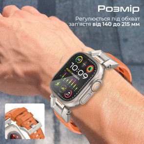 Ремінець силіконовий для смарт-годинника Promate silicaband-pro.orange