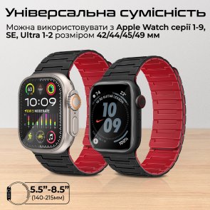 Ремінець Promate for Apple Watch 42/44/45/49mm - Magband-MS Black (6959144067339)