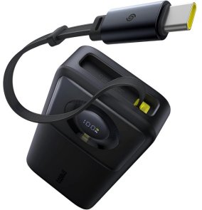 Батарея універсальна Baseus Free2Pull 20000mAh 65W with Retractable Cable Type-C Cosmic Black (P10073700123-00)