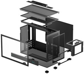 Корпус Deepcool CH160 Plus Black with window (R-CH160-BKNGM0-G)