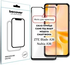 Фото: Захисне скло BeCover for ZTE Blade A36 / Nubia A36 Black (714373) № 2 | KTC