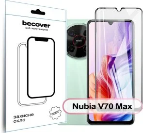 Фото: Захисне скло BeCover for Nubia V70 Max - Black (713456) № 2 | KTC