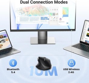 Миша UGREEN M751 Ergonomic Contoured-Shape Wireless Black (45792)