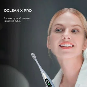 Фото: Електрична зубна щітка Oclean X Plus Pro Digital Silver + Travel case (6970810556179) № 2 | KTC