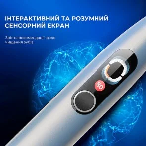 Фото: Електрична зубна щітка Oclean X Plus Pro Digital Silver + Travel case (6970810556179) № 9 | KTC