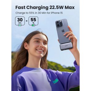 Батарея універсальна UGREEN PB503 5000mAh 22.5W Gray (35338)