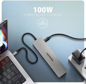 USB-хаб Axagon HMC-7HX2 Grey