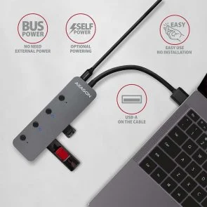 Фото: USB-хаб Axagon HUE-MSA Silver № 4 | KTC