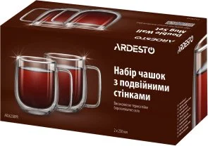 Фото: Чашка Ardesto 250ml 2pcs Clear (AR2625BPR) № 4 | KTC