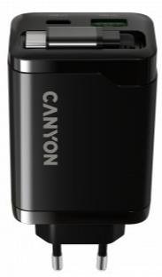 Зарядний пристрій Canyon OnCharge 65RC GaN 65W Black (CNS-CURC65ACB)