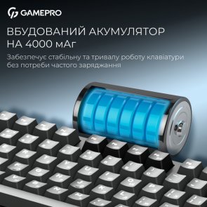 Клавіатура GamePro Asgard Ragnar MK285BK WL/BT/USB Black