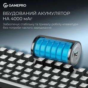 Фото: Клавіатура GamePro Asgard Ragnar MK285BK WL/BT/USB Black № 14 | KTC