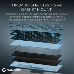 Фото: Клавіатура GamePro Asgard Yord MK266WH WL/BT/USB White № 11 | KTC