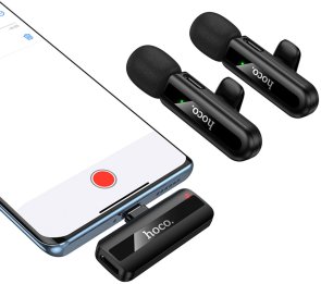 Радіосистема Hoco L20A Fair dual-mic Black (6942007655507)