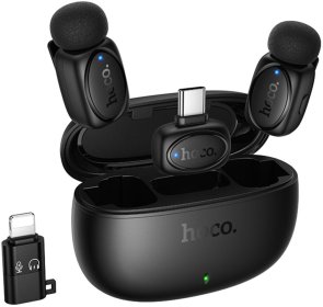 Радіосистема Hoco L19 Lightning/Type-C Black (6942007655477)