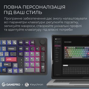 Клавіатура GamePro Asgard Drakkar MK305BK WL/BT/USB Black