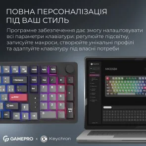 Фото: Клавіатура GamePro Asgard Drakkar MK305BK WL/BT/USB Black № 12 | KTC