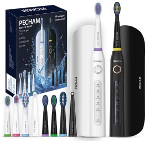 Електрична зубна щітка PECHAM Black and White Travel Set (PC-084)