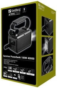Батарея універсальна Sandberg Survivor 40000mAh 100W Black (421-14)