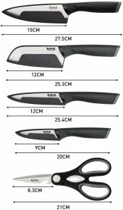 Фото: Набір ножів Tefal Comfort 5pcs Black (K2215S55) № 6 | KTC