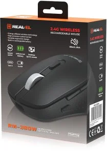 Фото: Миша Real-EL RM-380W Wireless Black (EL123200057) № 9 | KTC
