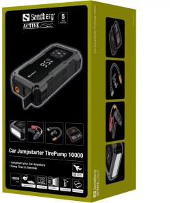 Батарея універсальна Sandberg Car Jumpstarter TirePump 10000mAh, 1xUSB, 2.4A + Ліхтар