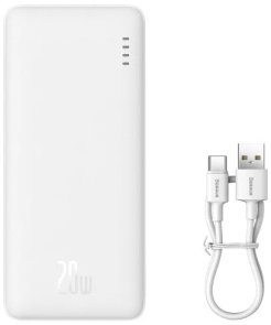 Батарея універсальна Baseus Airpow 10000mAh 20W White (PPQD090002)