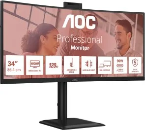 Фото: Монітор AOC CU34E4CW Black - 34" VA / 3440x1440 / 120 Гц / Adaptive Sync / HAS № 3 | KTC