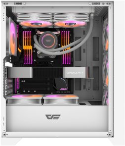 Корпус DARKFLASH DRX70 Glass White with window (DRX70 GLASS WHITE)