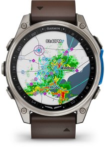  Смарт годинник Garmin D2 Mach 2 - 47 mm Titanium with Oxford Brown Leather Band (010-02904-31)