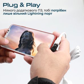 Перехідник Promate Ihinge-lt Lightning / 2xType-C Black (6959144039206)