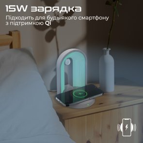 Лампа Promate Globe-Qi White (6959144065328)