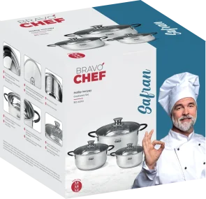 Фото: Набір каструль Bravo Chef Safran 2L/ 2.8L/ 3.8L 6pcs (BC-6002) № 8 | KTC