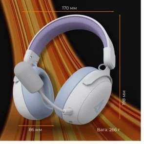 Фото: Гарнітура Ajazz AHM08 Max WL/BT Purple/White/Blue (AHM08-MAX-PWB) № 18 | KTC