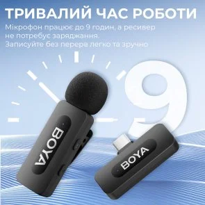 Фото: Радіосистема BOYA BY-V10 Type-C Black № 9 | KTC
