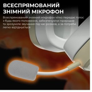 Гарнітура Ajazz AHM09 Max WL/BT Gray/White (AHM09-MAX-GW)