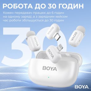 Радіосистема BOYA mini-13 Type-C/Lightning White