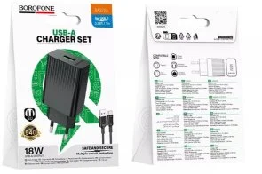Фото: Зарядний пристрій BOROFONE BAS72A Source QC3.0 18W Black with AM / Type-C (6941991122675) № 3 | KTC
