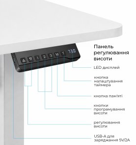 Стіл комп’ютерний OfficePro ODE1880W, White