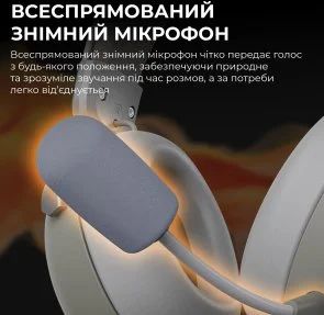 Фото: Гарнітура Ajazz AHM08 Max WL/BT Grey (AHM08-MAX-GW) № 14 | KTC